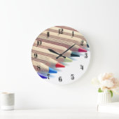 鉛筆カラフル ラージ壁時計 (ホーム)