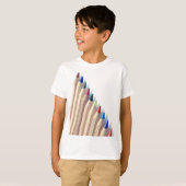 鉛筆カラフル。 Tシャツ (正面フル)