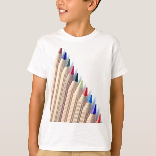 鉛筆カラフル。 Tシャツ (正面)