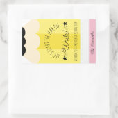 鉛筆ギフトステッカーの年書を始めよう 長方形シール (バッグ)