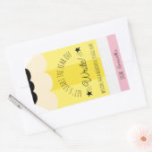 鉛筆ギフトステッカーの年書を始めよう 長方形シール (封筒)