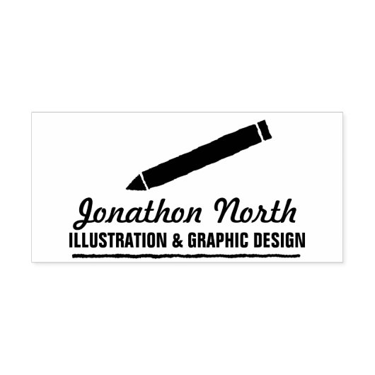 鉛筆グラフィックデザインID299 ラバースタンプ (インプリント)