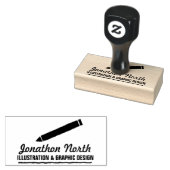 鉛筆グラフィックデザインID299 ラバースタンプ (押印)