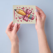 鉛筆コケットボウ 教師感謝 学校 チラシ (手)