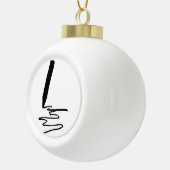 鉛筆スケッチシルエットスケッチ セラミックボールオーナメント (右)