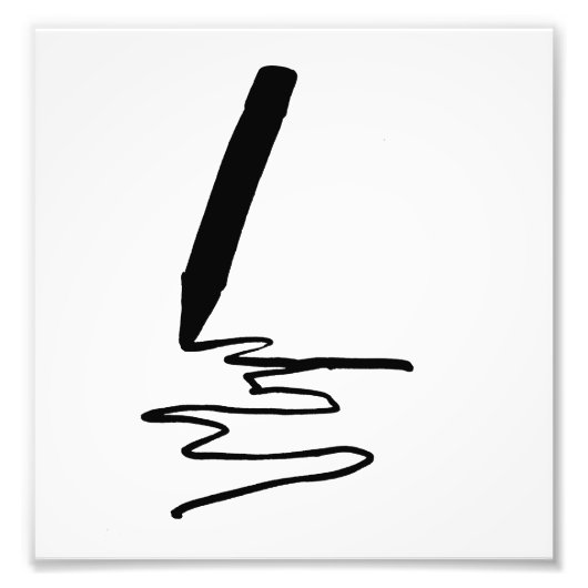 鉛筆スケッチシルエットスケッチ フォトプリント (正面)