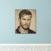 鉛筆スケッチスケッチ キャンバスプリント (インサイチュ (ウッドフロア))