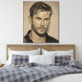 鉛筆スケッチスケッチ キャンバスプリント (インサイチュ (寝室))