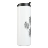 鉛筆スケッチドッグポーデジタルアート タンブラー (回転左)