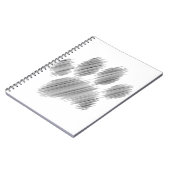 鉛筆スケッチドッグポーデジタルアート ノートブック (左側)