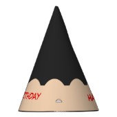 鉛筆チップグラフィック誕生日 パーティーハット (右)