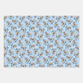 鉛筆パターン付きオーディオカセット ラッピングペーパーシート (正面3)