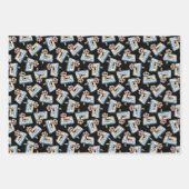 鉛筆パターン付きオーディオカセット ラッピングペーパーシート (正面)