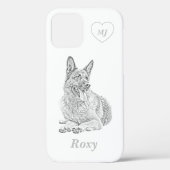 鉛筆パーソナライズされたドイツの羊飼いiPhoneケース Case-Mate iPhoneケース (裏面)