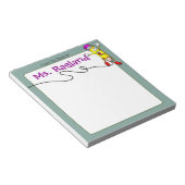 鉛筆パーソナライズされた落書き緑 ノートパッド (アングル)