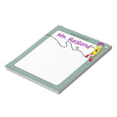 鉛筆パーソナライズされた落書き緑 ノートパッド (回転)