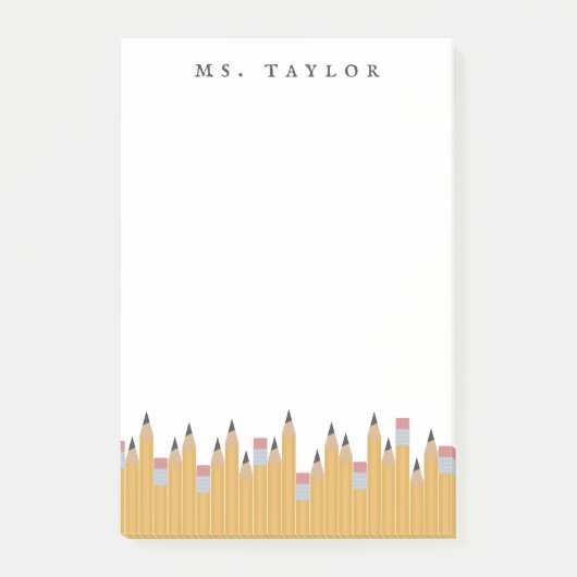 鉛筆パーソナライズされた ポストイット (正面)