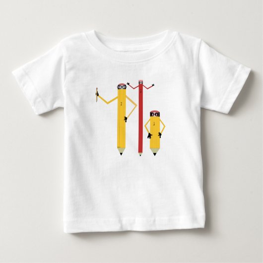 鉛筆ベビーTシャツ ベビーTシャツ (正面)