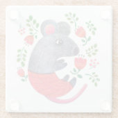 鉛筆マ描ウス ガラスコースター (裏面)