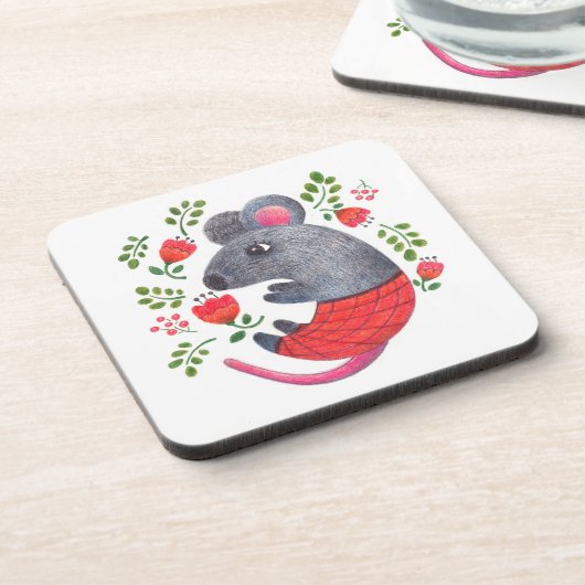 鉛筆マ描ウス コースター (左側)