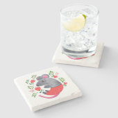 鉛筆マ描ウス ストーンコースター (横)