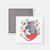 鉛筆マ描ウス マグネット (正面/裏面)