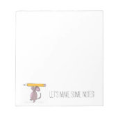 鉛筆メモ帳を使用したマウス ノートパッド (正面)