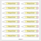 鉛筆ラフ荷車を引く シール (シート)