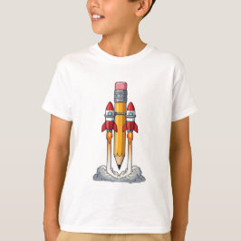 鉛筆ロケット発射!子供たち Tシャツ