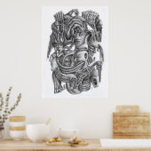 鉛筆像 ポスター (キッチン)