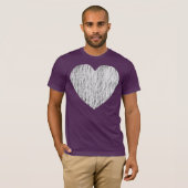 鉛筆入り – 白い上に黒 Tシャツ (正面フル)