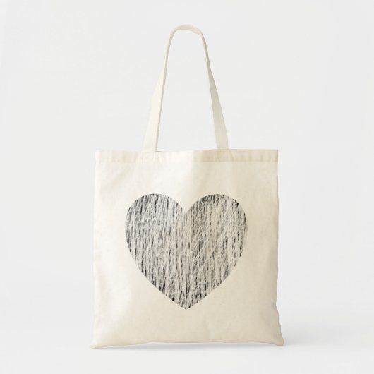 鉛筆入り – 白（黒） トートバッグ (正面)