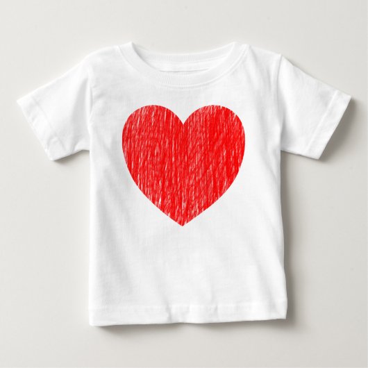鉛筆入り – 赤 ベビーTシャツ (正面)