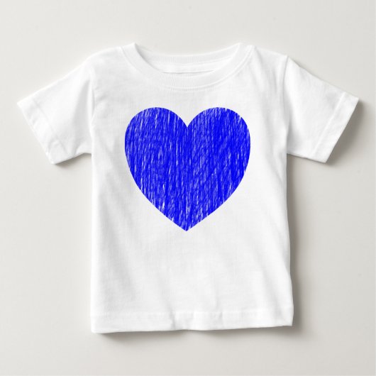 鉛筆入り – 青 ベビーTシャツ (正面)