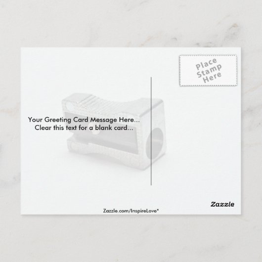 鉛筆削り写真 ポストカード (裏面)