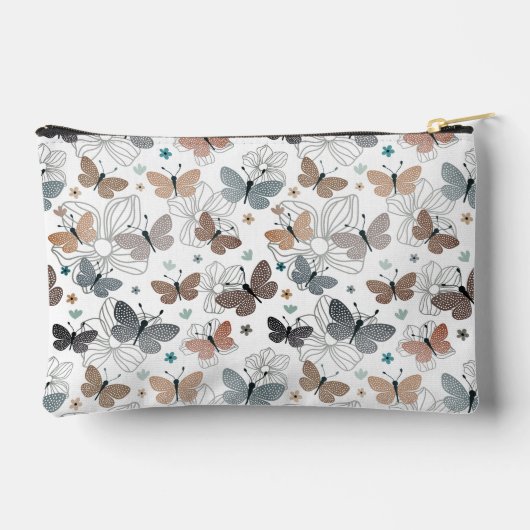 鉛筆化粧美しい蝶アクセサリーポーチ アクセサリーポーチ (裏面)