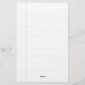 鉛筆及び紙パーソナライズされた先生文具 便箋 (裏面)