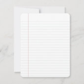 鉛筆及び紙パーソナライズされた先生 ノートカード (裏面)