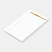 鉛筆及び紙パーソナライズされた先生 ポストイット (アングル)