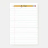 鉛筆及び紙パーソナライズされた先生 ポストイット (正面)