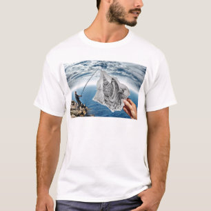 鉛筆対カメラ-鮫 Tシャツ