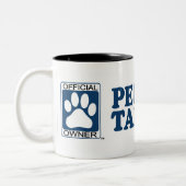 鉛筆尾Feistの青 ツートーンマグカップ (左)