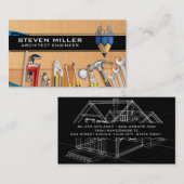 鉛筆建物ロゴ |建築家 |ツール 名刺 (正面/裏面)