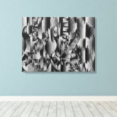 鉛筆描で2本のギター キャンバスプリント (インサイチュ (ウッドフロア))