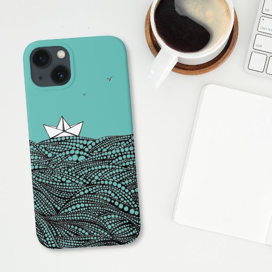 鉛筆描紙ボート折り紙 Case-Mate iPhoneケース