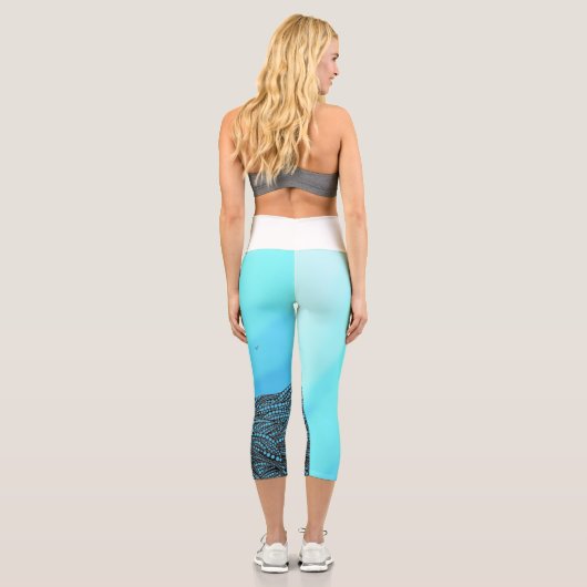 鉛筆描紙船 |やる気を起こさせる引用文ヨガ カプリレギンス (裏面)