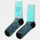 鉛筆描紙船 |やる気を起こさせる引用文 ソックス (左)