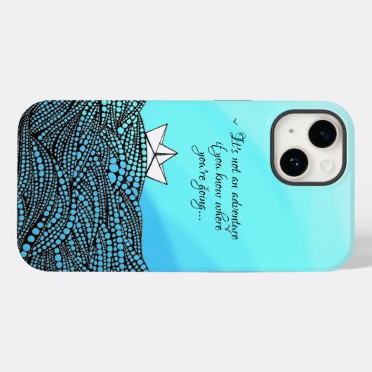 鉛筆描紙船 |やる気を起こさせる引用文 Case-Mate iPhoneケース (裏面 (横))