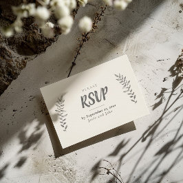 鉛筆描葉RSVP エンクロージャーカード