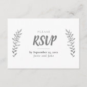 鉛筆描葉RSVP エンクロージャーカード (正面)